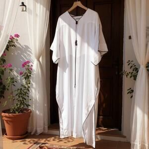 Victorias Secret Country Vintage 90s Oversized Kimono Robe White Womens Small